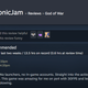 Steam review for God of War on PC reading "the way a game is suppose to be."